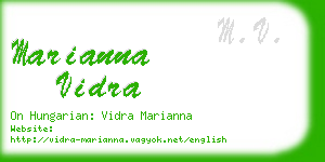 marianna vidra business card